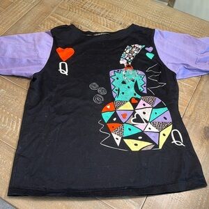 Louis Feraud vintage queen of hearts top size 12